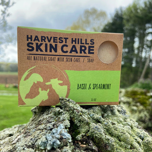 Basil Spearmint Goat Milk Soap Harvest Hills Skin Care