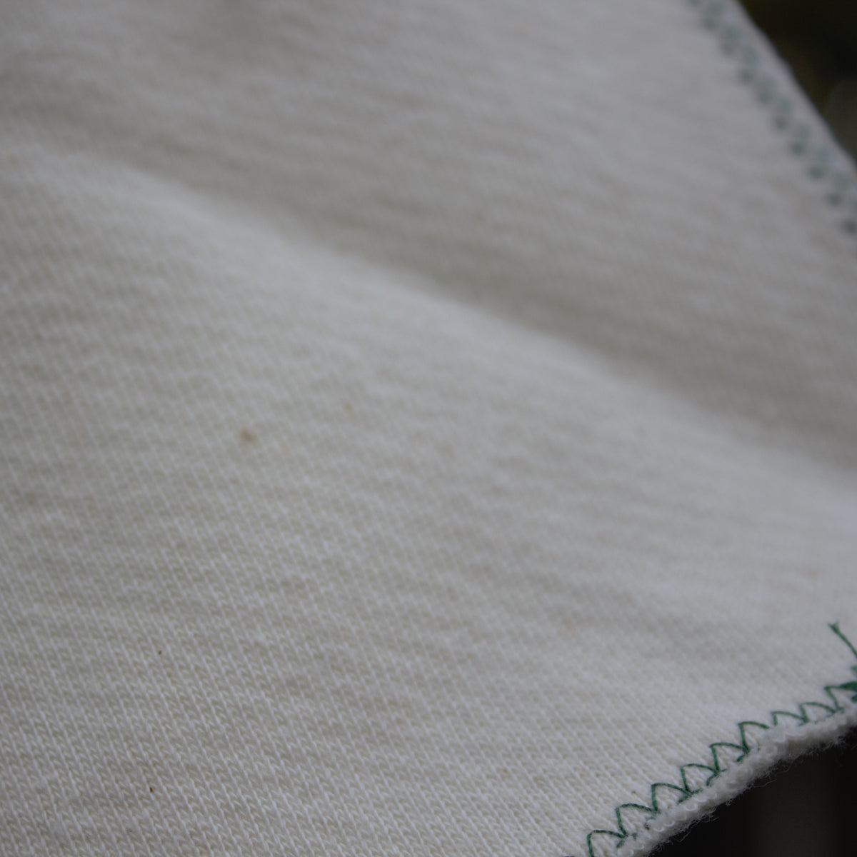 back of organic cotton cloth
