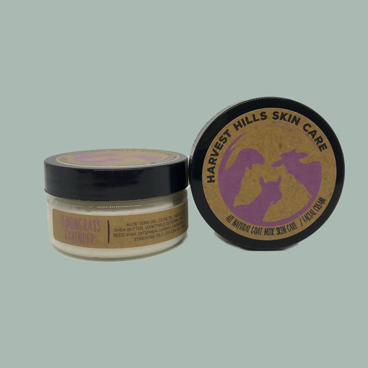 Facial Cream - Lemongrass Lavender Harvest Hills Skin Care All Natural Goat Milk Skin Care