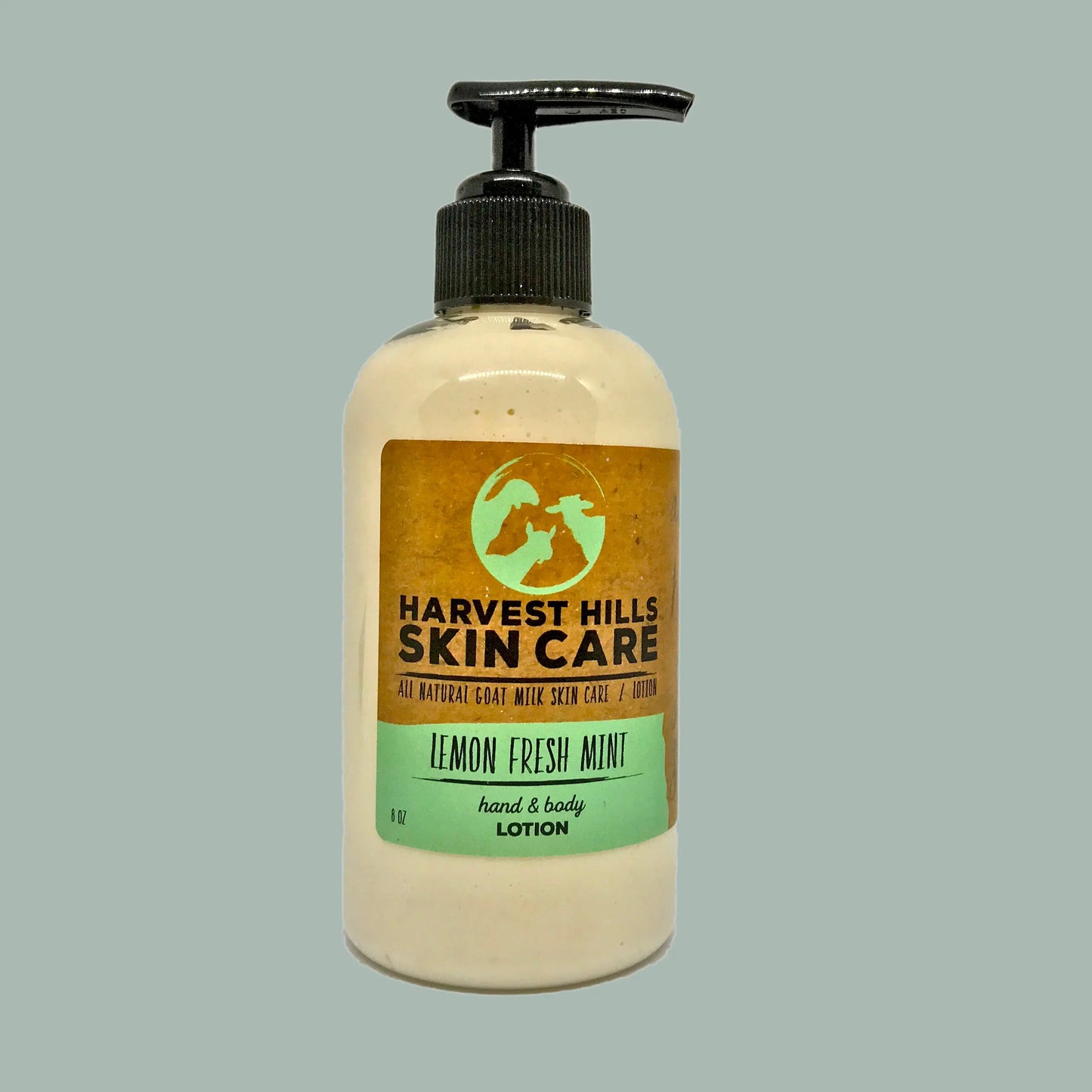 Lemon Fresh Mint Hand & Body Lotion Harvest Hills Skin Care All Natural Goat Milk Skin Care