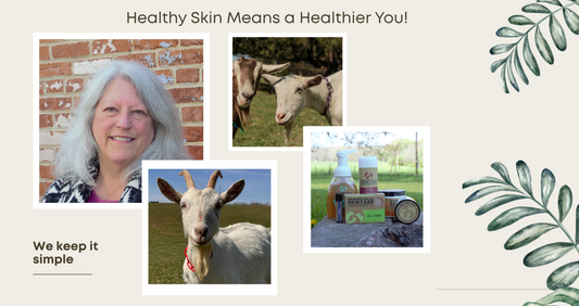 healthy skin, goat milk skin care, saanen goat, women's face