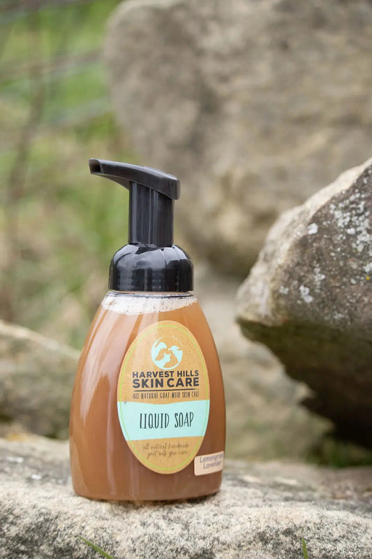 foaming liquid goat milk soap for dry hands and sensetive skin