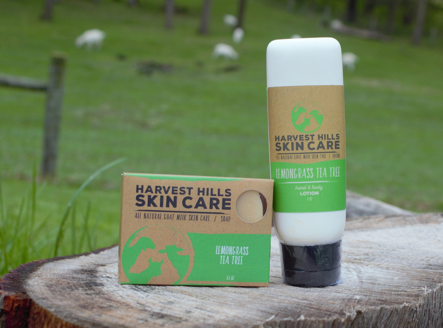 lemongrass tea tree goat milk soap and lotion