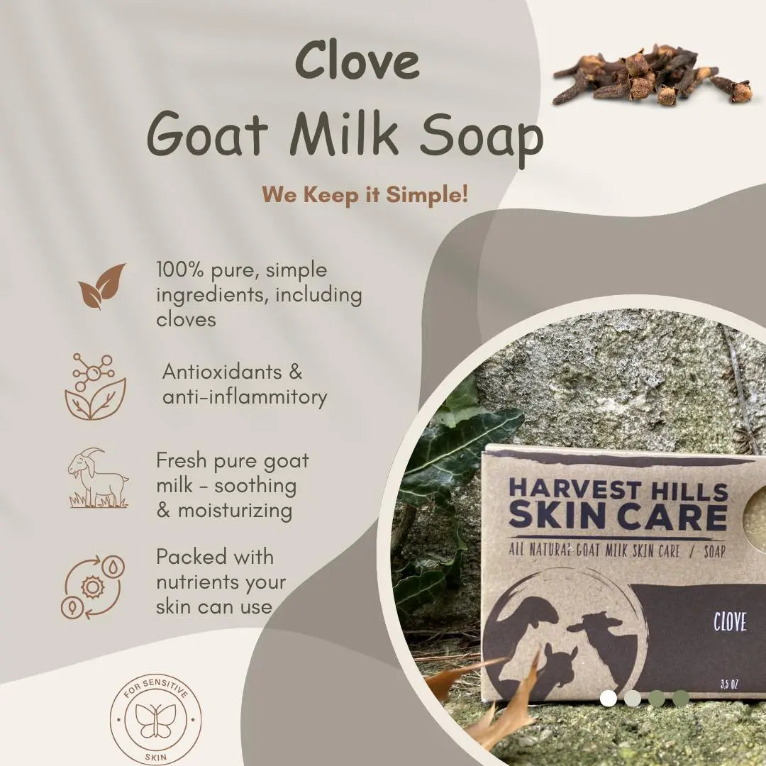 Clove Soap Harvest Hills Skin Care All Natural Goat Milk Skin Care