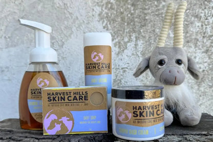 Baby care collection soap, lotion, diaper rash cream