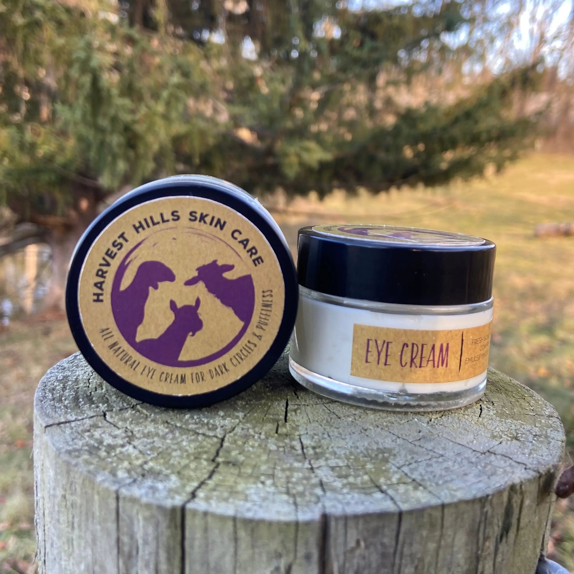 Eye Cream for dark circles and puffiness Harvest Hills Skin Care - All Natural Goat Milk Skin Care, LLC