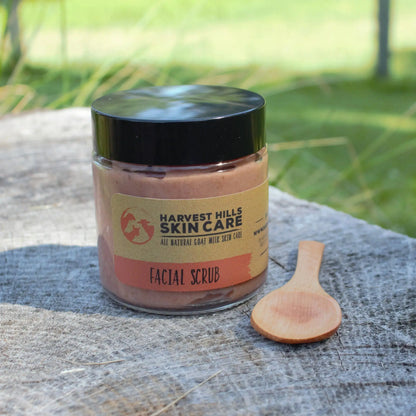 Facial Scrub - Natural & Unscented Harvest Hills Goat Milk Skin Care