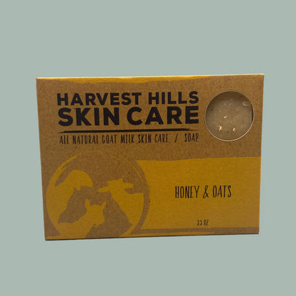 honey & oats goat milk soap Harvest Hills Skin Care