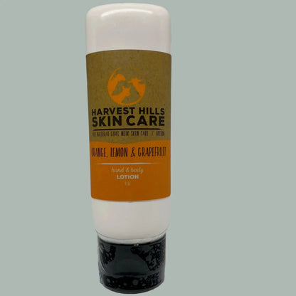 Orange, Lemon & Grapefruit Lotion Harvest Hills Skin Care All Natural Goat Milk Skin Care