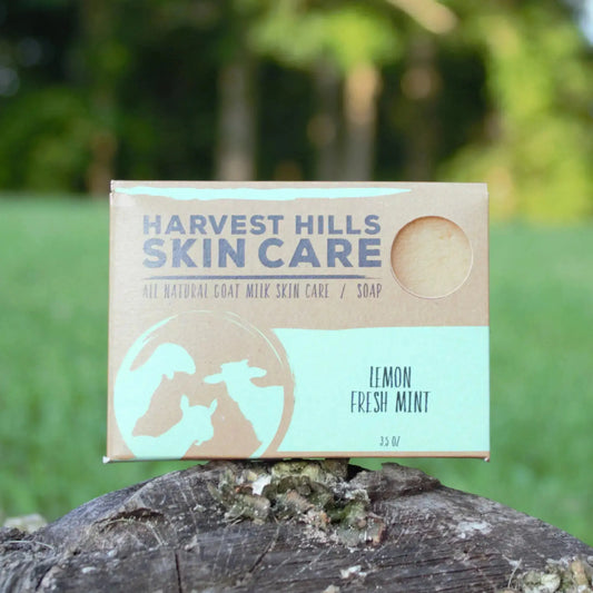 Lemon Fresh Mint Soap Harvest Hills Skin Care All Natural Goat Milk Skin Care