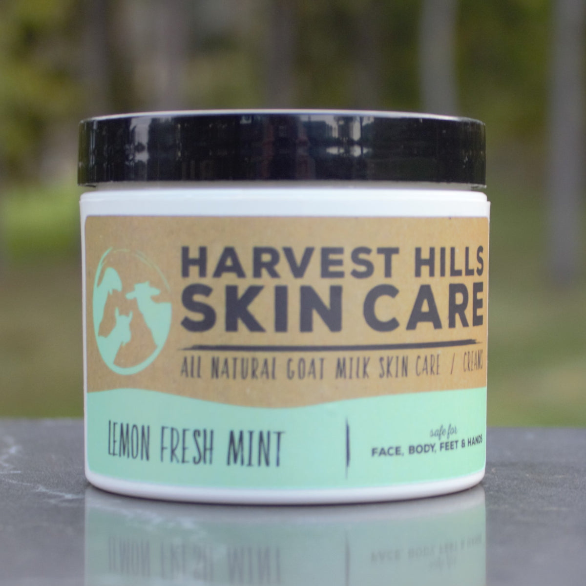 one jar of Harvest Hills goat milk moisturizer.  Lemon Fresh Mint