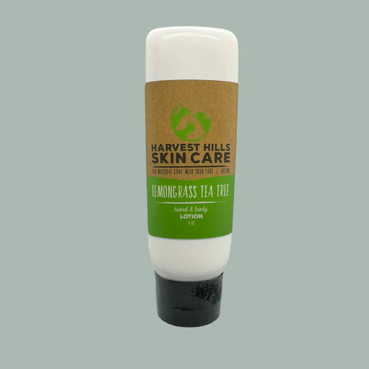Lemongrass Tea Tree Lotion Harvest Hills Skin Care All Natural Goat Milk Skin Care