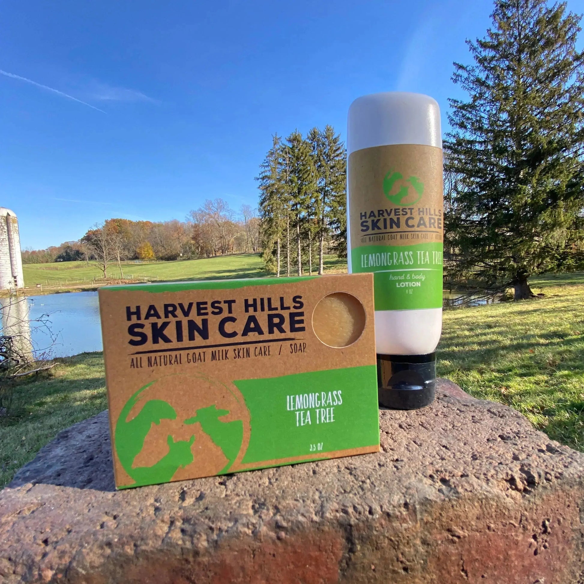 Lemongrass Tea Tree Lotion Harvest Hills Skin Care All Natural Goat Milk Skin Care