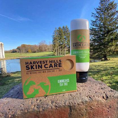 Lemongrass Tea Tree Lotion Harvest Hills Skin Care All Natural Goat Milk Skin Care