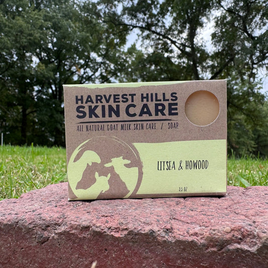 Litsea and HoWood Soap Harvest Hills Skin Care All Natural Goat Milk Skin Care