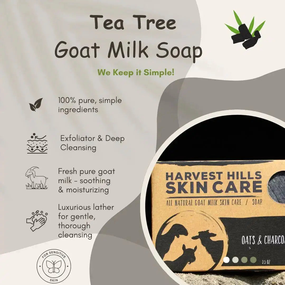 Oats & Charcoal Soap Harvest Hills Skin Care - All Natural Goat Milk Skin Care, LLC
