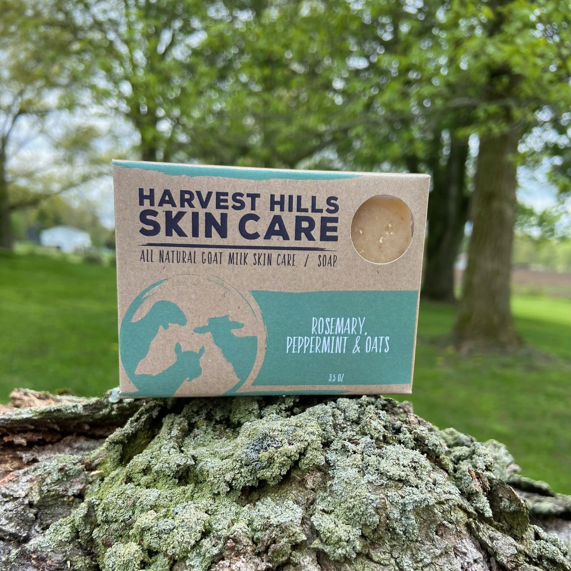 Rosemary, Peppermint, Oats Soap Harvest Hills Skin Care All Natural Goat Milk Skin Care