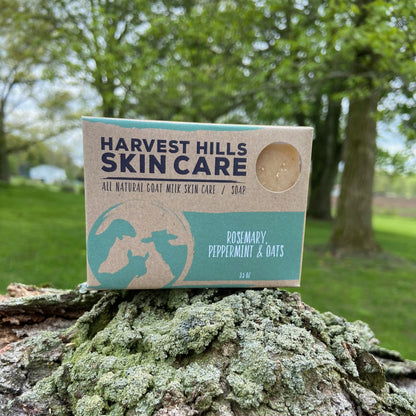 Rosemary, Peppermint, Oats Soap Harvest Hills Skin Care All Natural Goat Milk Skin Care