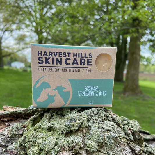 Rosemary, Peppermint, Oats Soap Harvest Hills Skin Care All Natural Goat Milk Skin Care