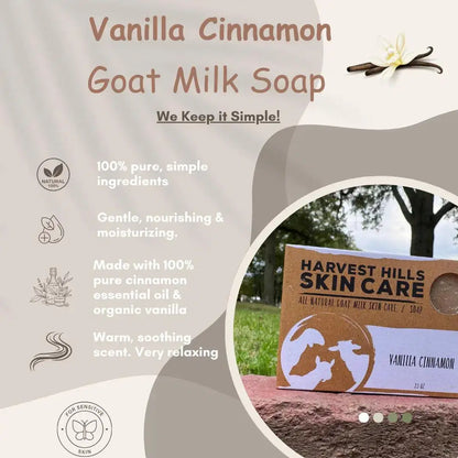 Vanilla Cinnamon Soap Harvest Hills Skin Care All Natural Goat Milk Skin Care