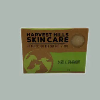 Basil & Spearmint Goat Milk Soap Harvest Hills Skin Care