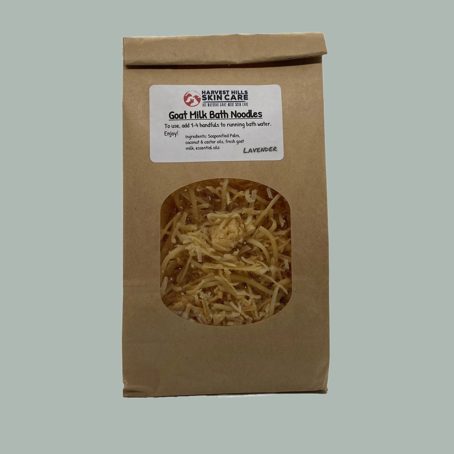 Goat Milk Bath Noodles - 100% Natural Harvest Hills Skin Care - All Natural Goat Milk Skin Care, LLC