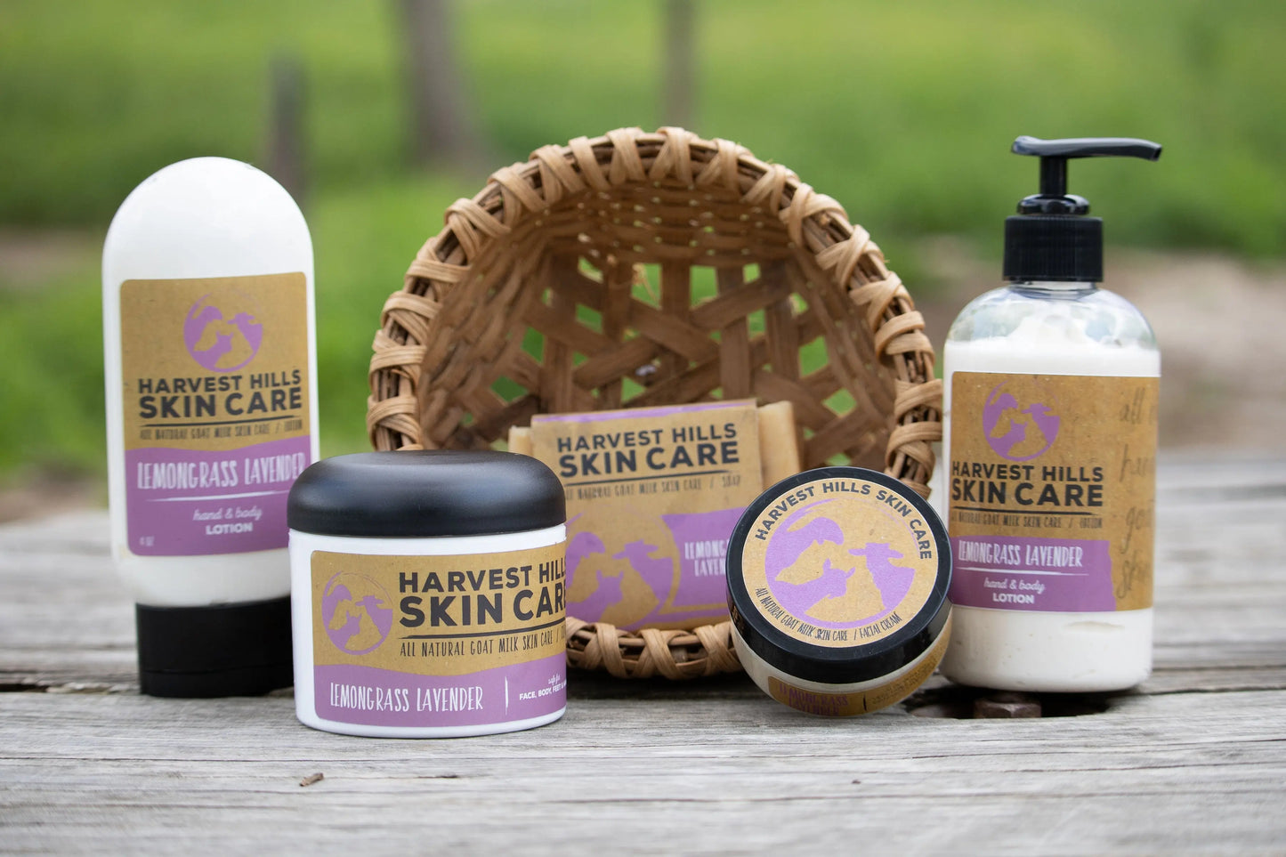 Lemongrass Lavender Hand & Body Lotion Harvest Hills Skin Care All Natural Goat Milk Skin Care