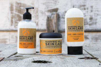 Orange, Lemon $ Grapefruit Hand & Body Lotion Harvest Hills Skin Care All Natural Goat Milk Skin Care