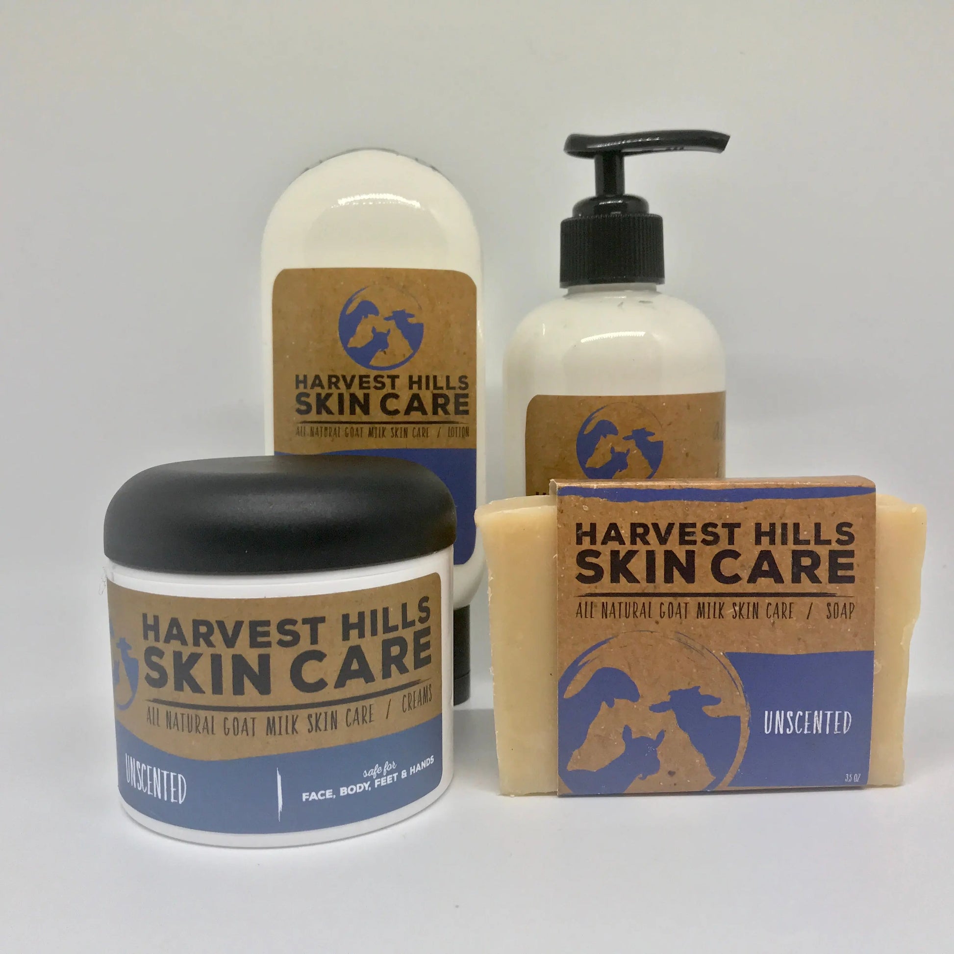 Unscented Face & Body Soap Harvest Hills Skin Care All Natural Goat Milk Skin Care